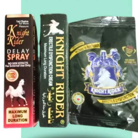Knight Rider ( 1 Cream + 2 Condom +1 Spray )